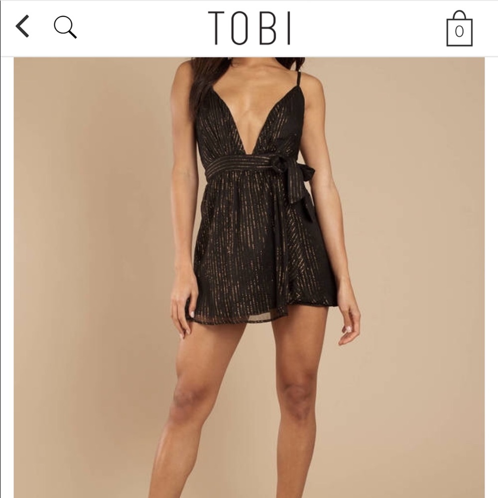 TOBI black & gold dress! MEDIUM